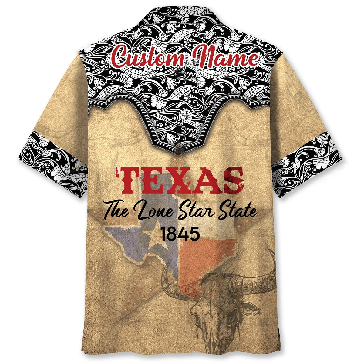 Custom Name Texas the Lone Star State Hawaiian Shirt