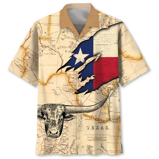 Custom Name Texas Vintage Hawaiian Shirt