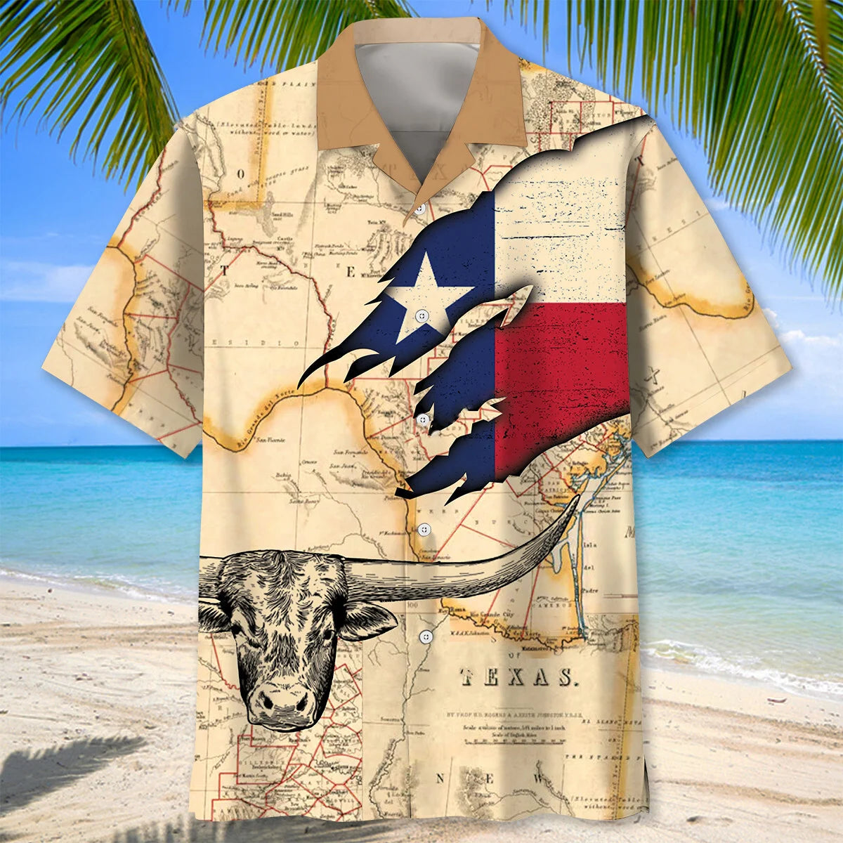 Custom Name Texas Vintage Hawaiian Shirt