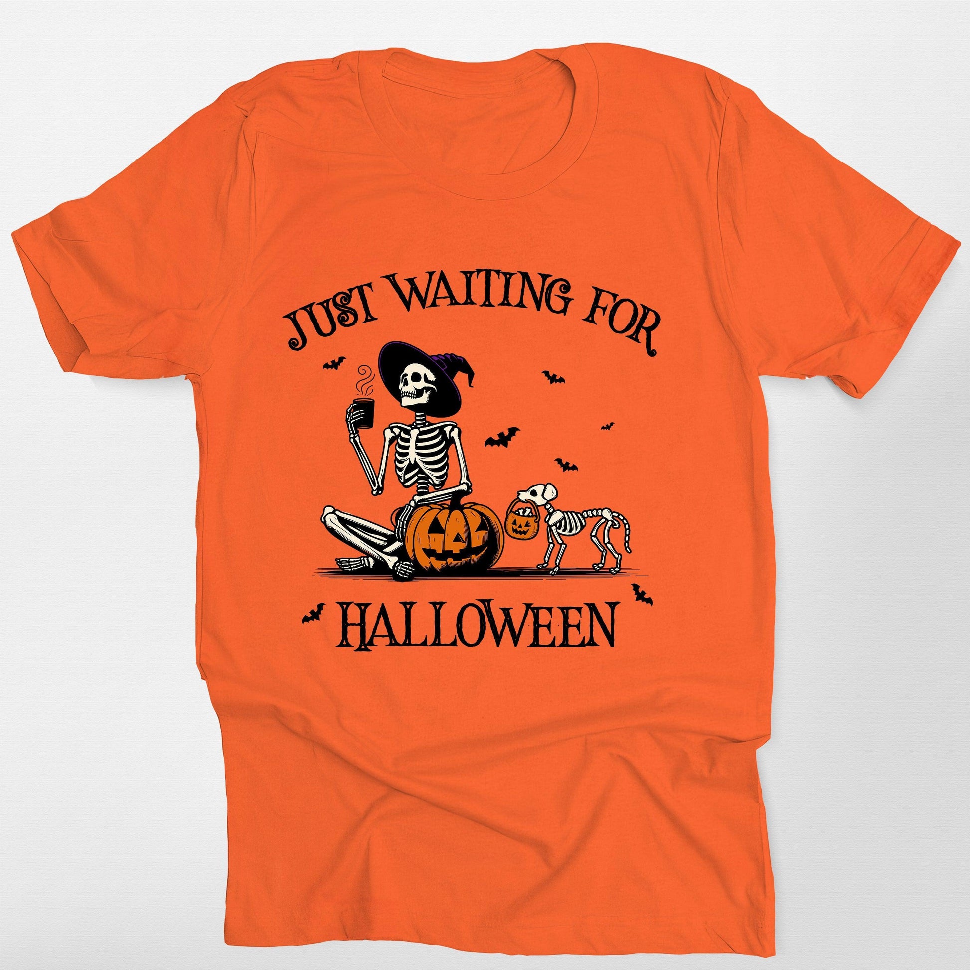 Custom Skeleton Pumpkin Dog Unisex T-Shirt, custom pet portrait gift for pet lovers (view 7)