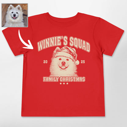 Custom Sketch Dog Portrait Family Christmas Toddle, custom pet portrait gift for pet lovers (view 3)