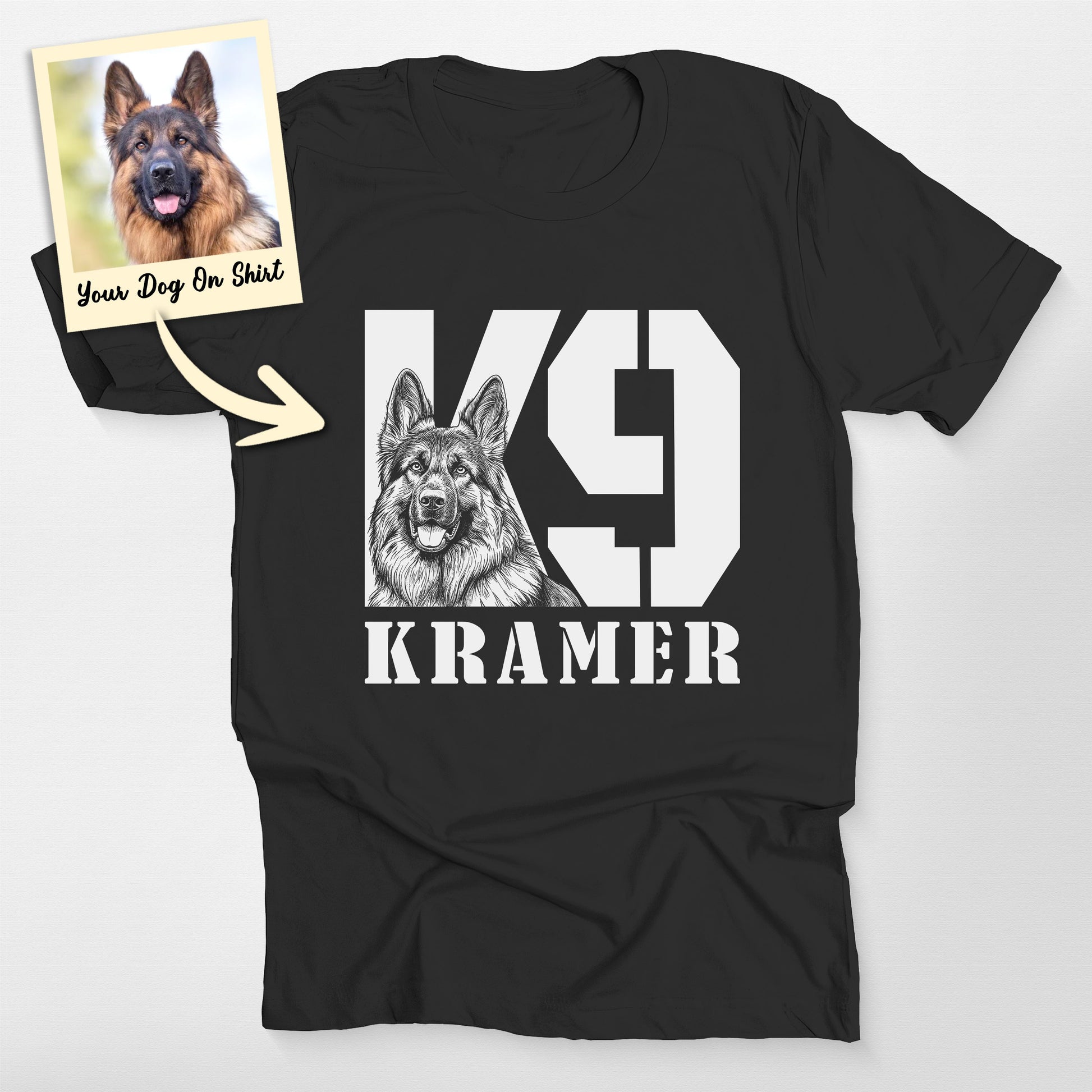 Customized German Shepherd Shirt K9 Handler Police (view 2)