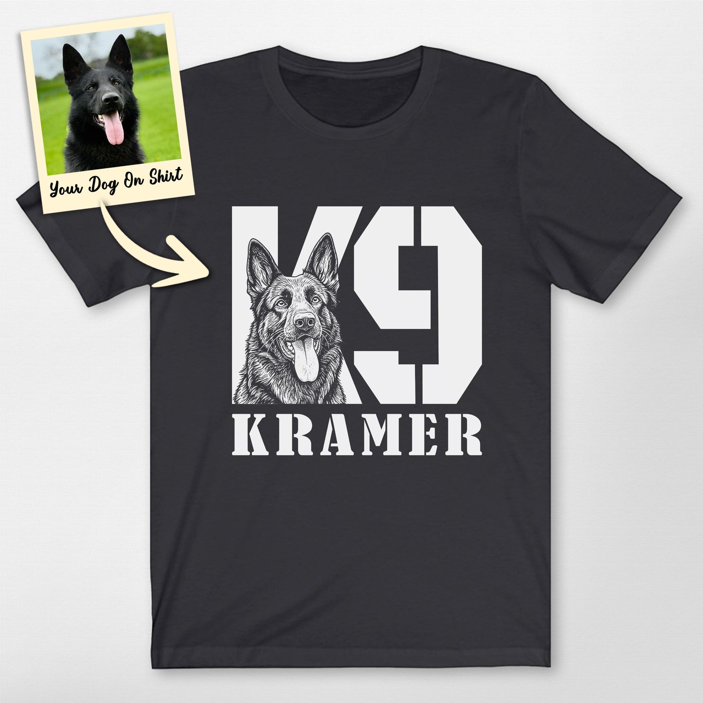 Customized German Shepherd Shirt K9 Handler Police (view 3)