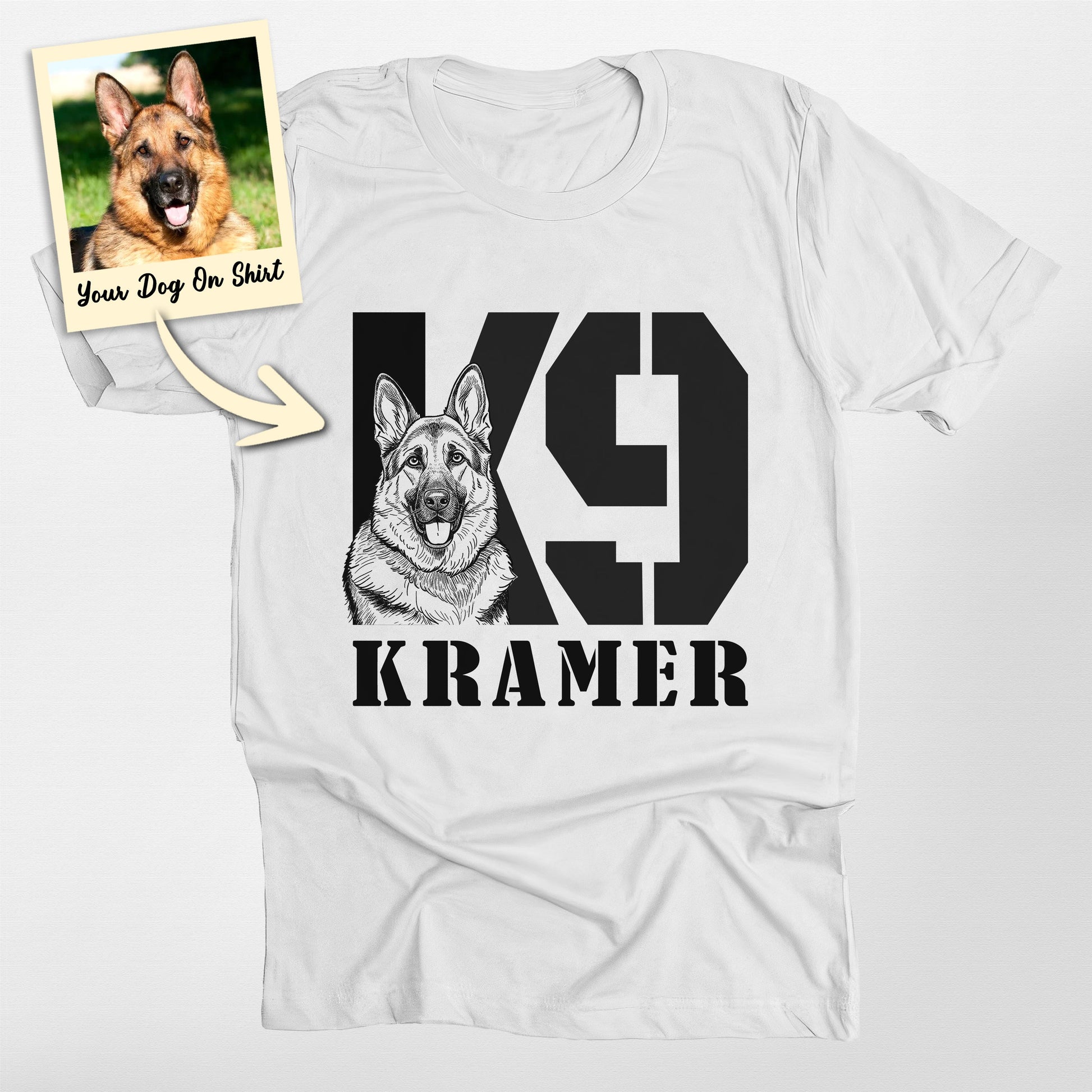 Customized German Shepherd Shirt K9 Handler Police (view 5)