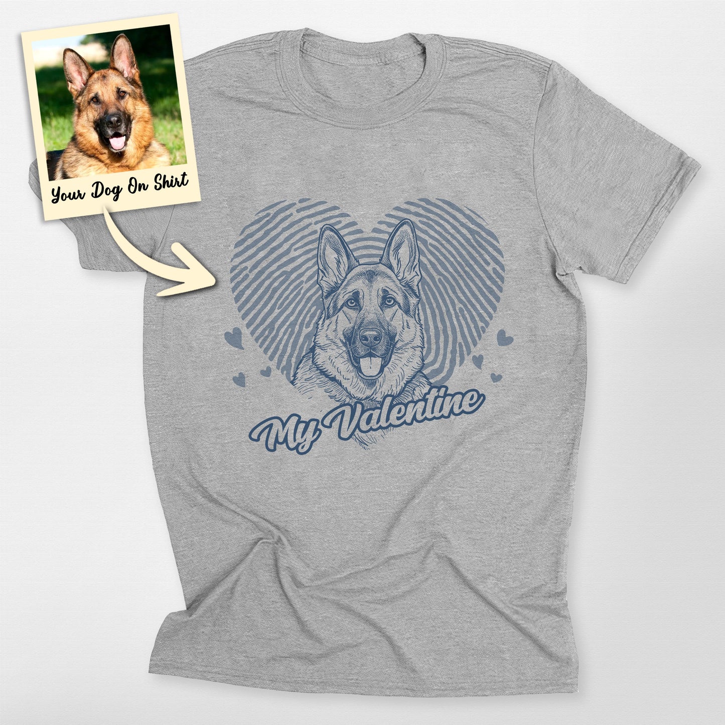 Customized German Shepherd Shirt Love my Valentine
