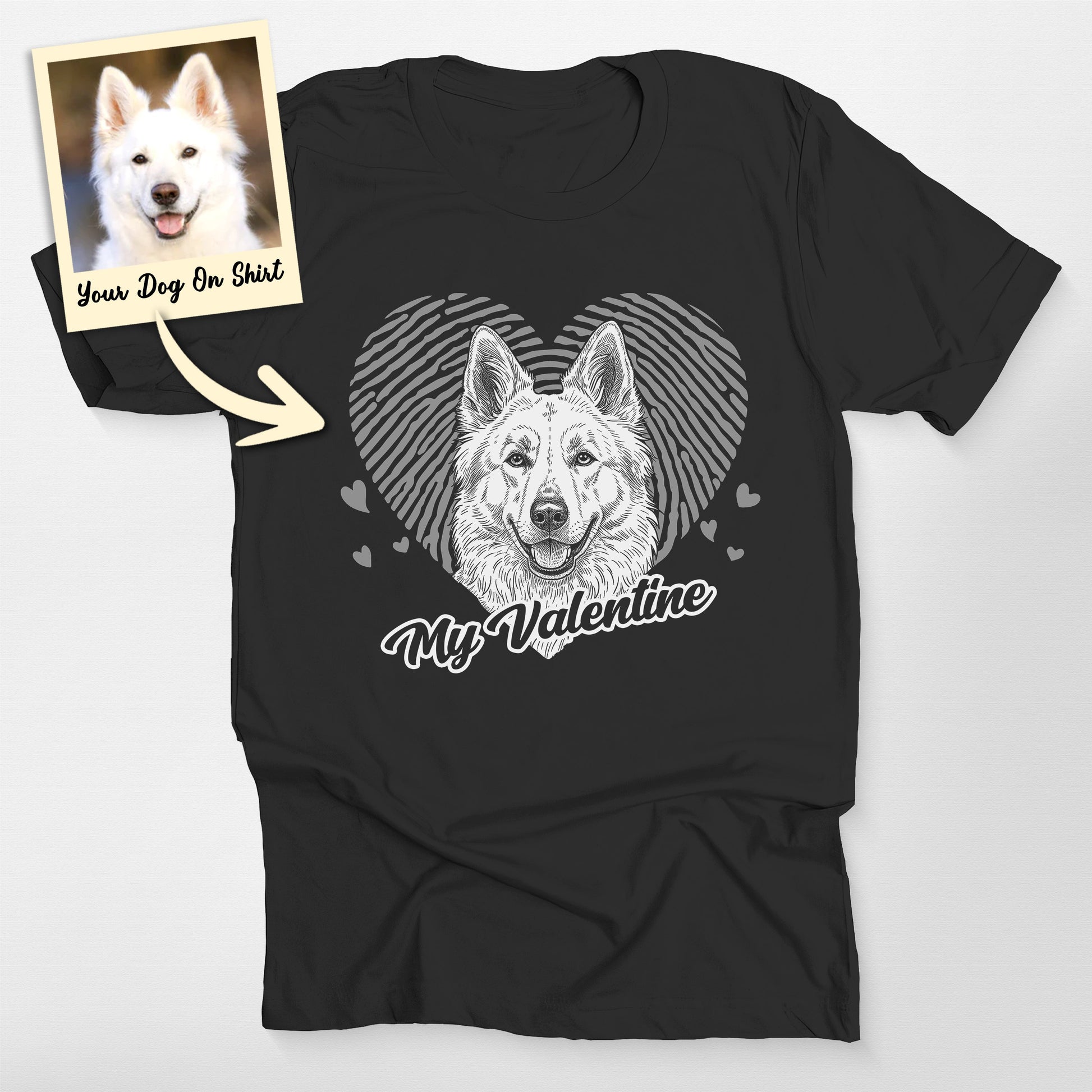 Customized German Shepherd Shirt Love my Valentine (view 2)