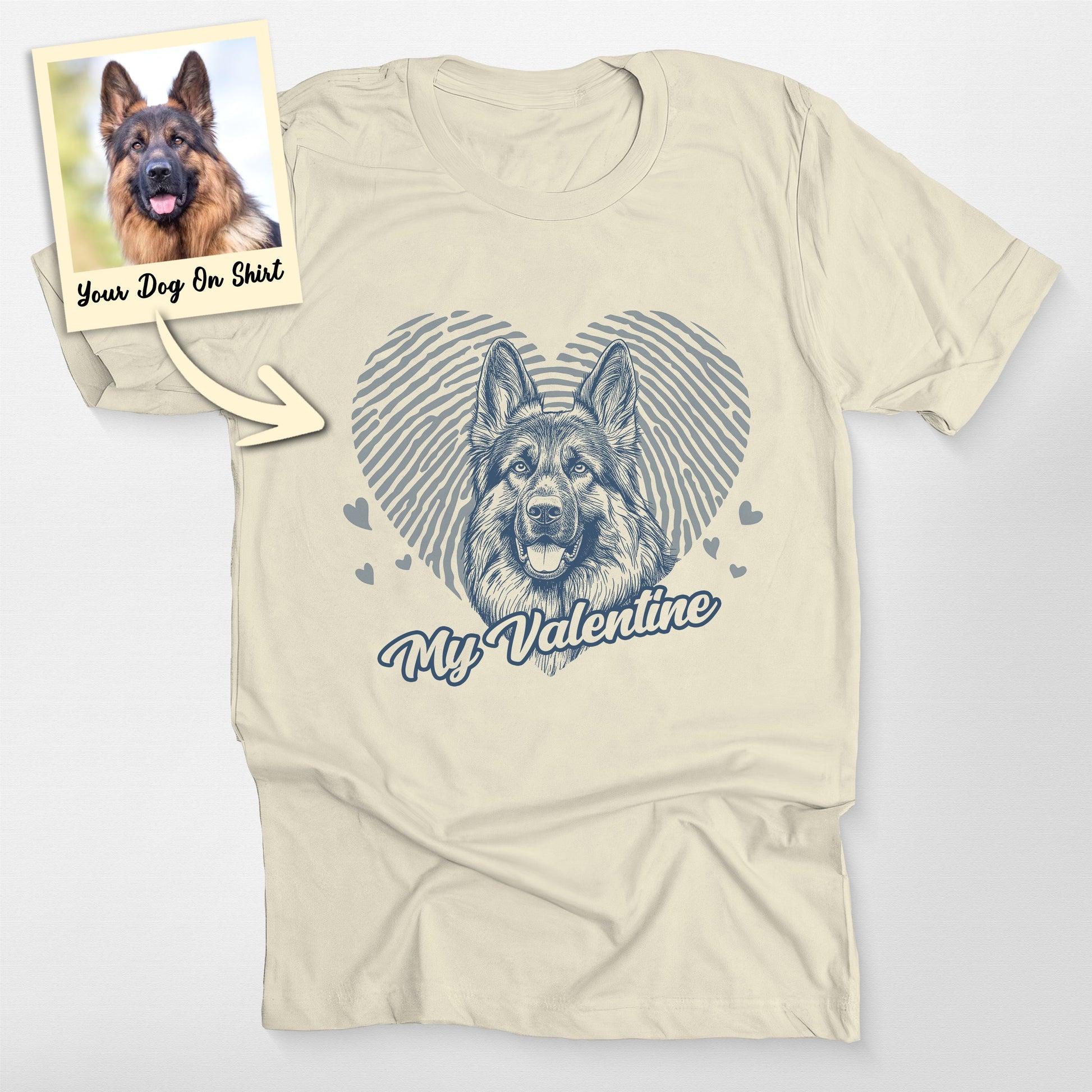 Customized German Shepherd Shirt Love my Valentine (view 5)
