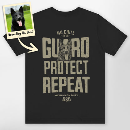 Customized German Shepherd Shirts Guard Protect Re