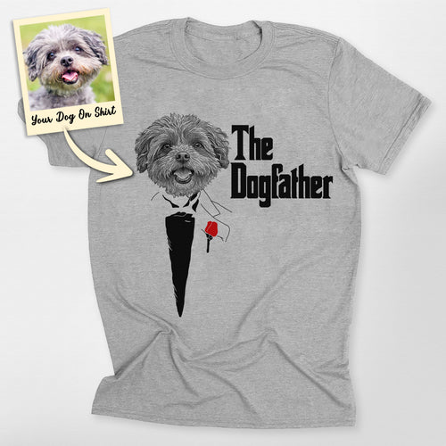 Customized Poodle Shirt the Dog Father Bella Canva, custom pet portrait gift for pet lovers