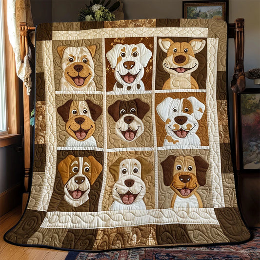 Cute Dog Quilt Blanket