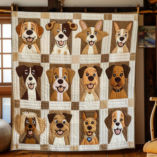 Cute Puppy Quilt Blanket