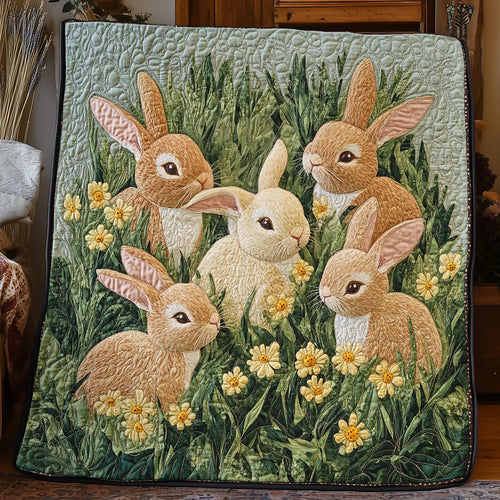 Cute Rabbit Quilt Blanket