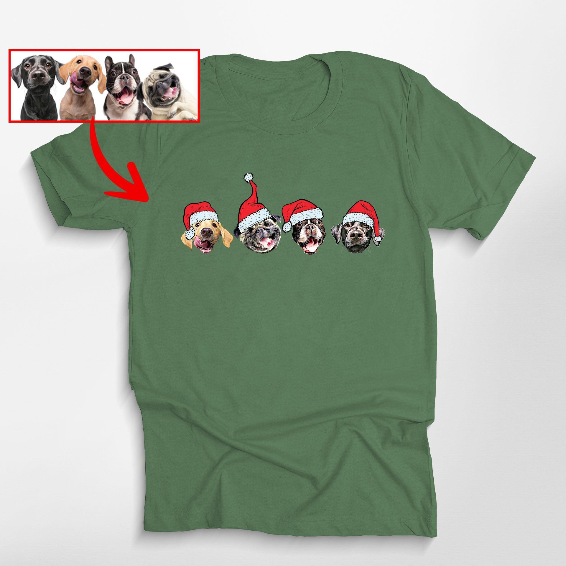 Cute Personalized Dog T-Shirt for Human Lovely Chr, custom pet portrait gift for pet lovers (view 4)