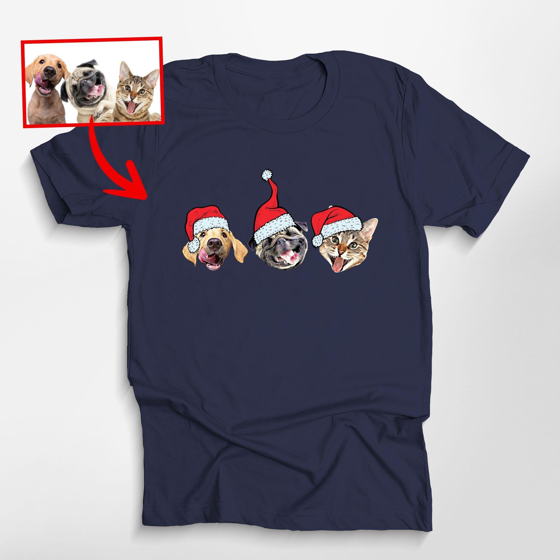 Cute Personalized Dog T-Shirt for Human Lovely Chr, custom pet portrait gift for pet lovers (view 6)
