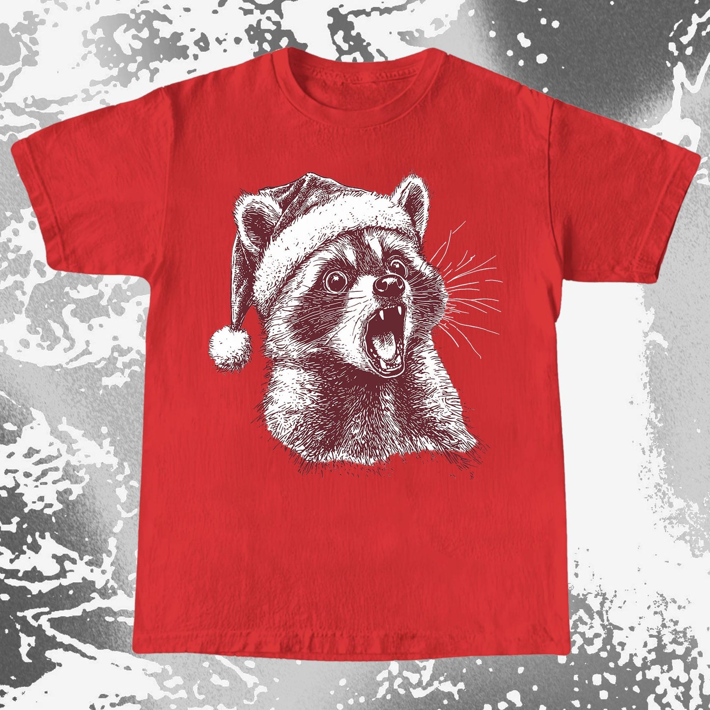 Christmas Raccoon Energy, funny meme tee gift (view 6)