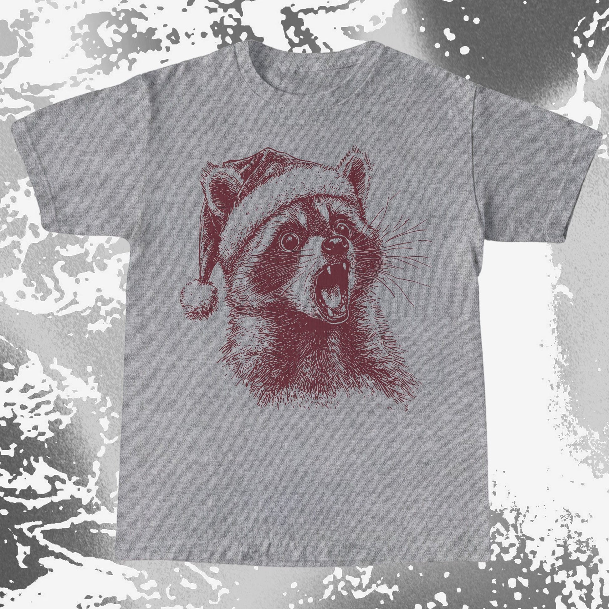 Christmas Raccoon Energy, funny meme tee gift (view 4)