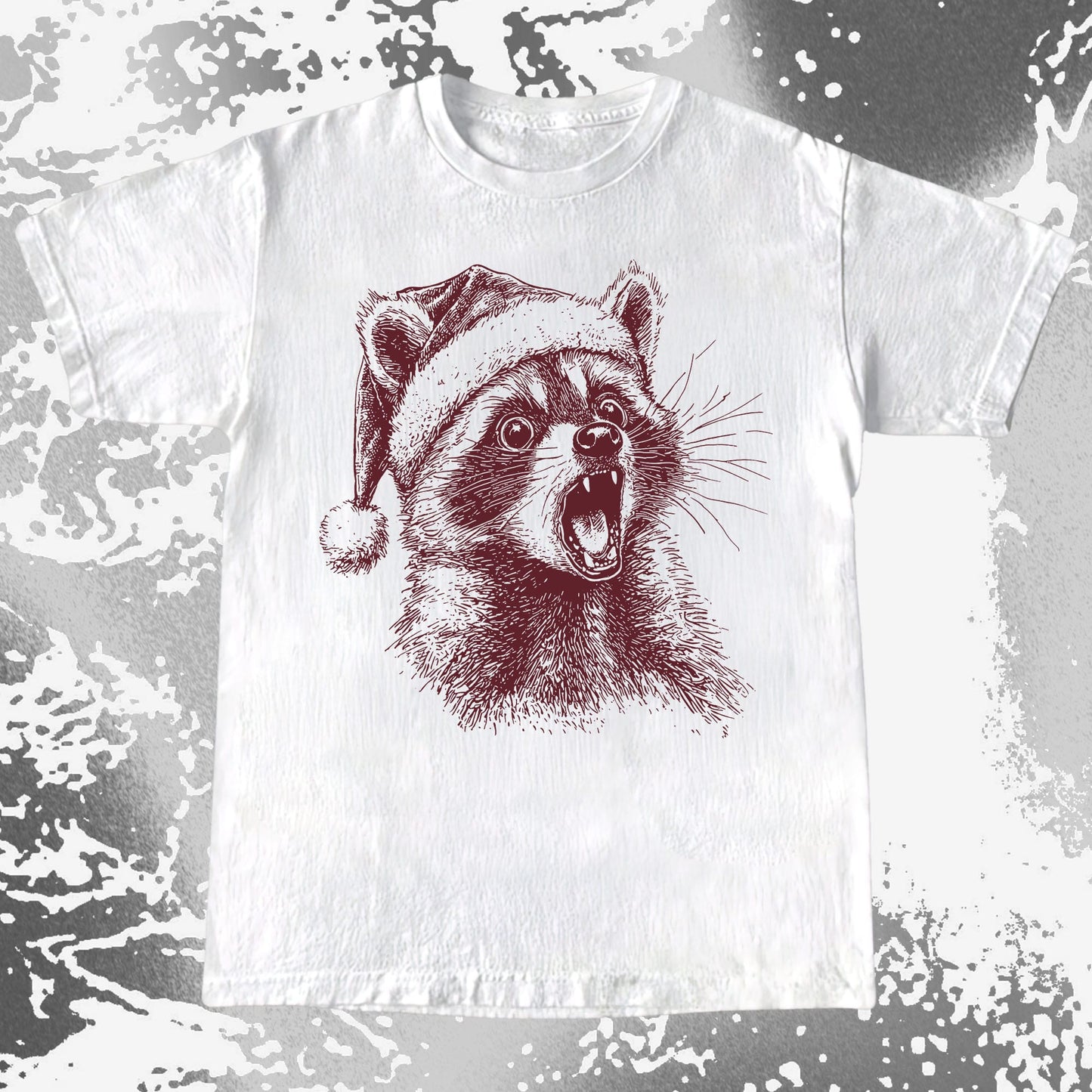 Christmas Raccoon Energy, funny meme tee gift