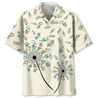 Cycling Dandelion Hawaiian Shirt