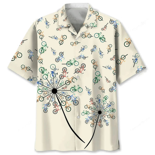 Cycling Dandelion Hawaiian Shirt