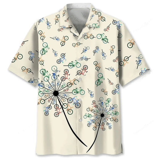 Cycling Dandelion Hawaiian Shirt