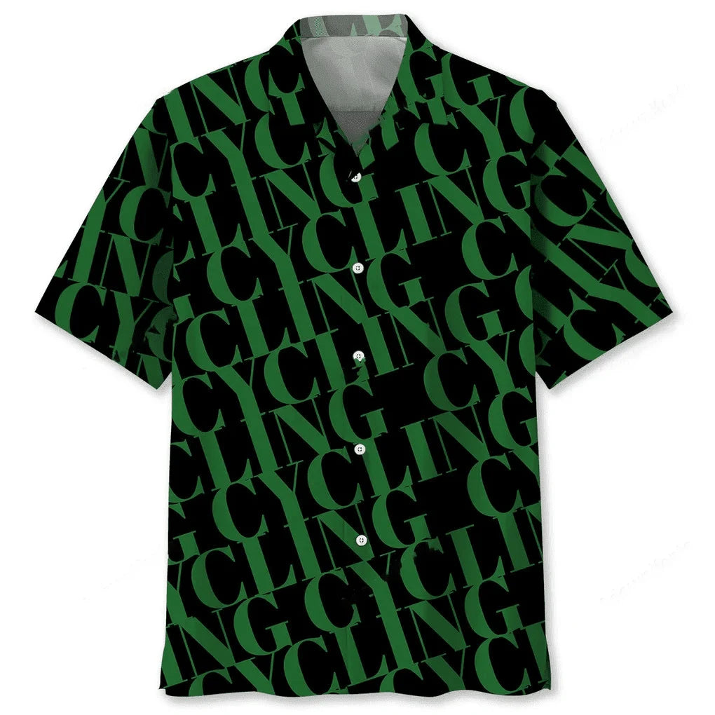 Cycling Green Hawaiian Shirt
