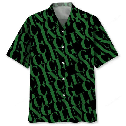 Cycling Green Hawaiian Shirt