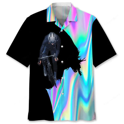 Cycling Liquid Metal Hawaiian Shirt