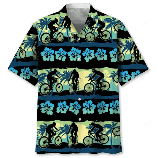 Cycling Nature Beach Hawaiian Shirt