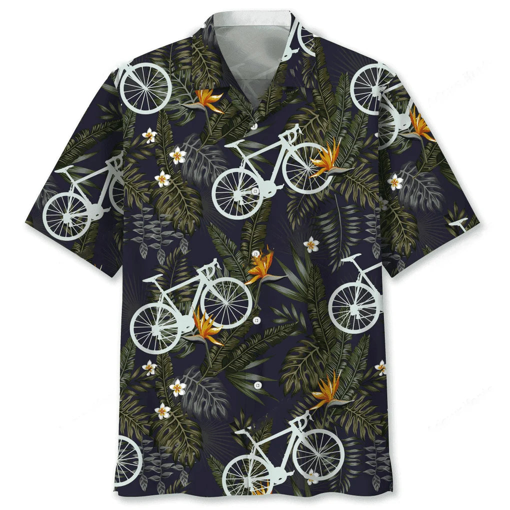 Cycling Nature Hawaiian Shirt