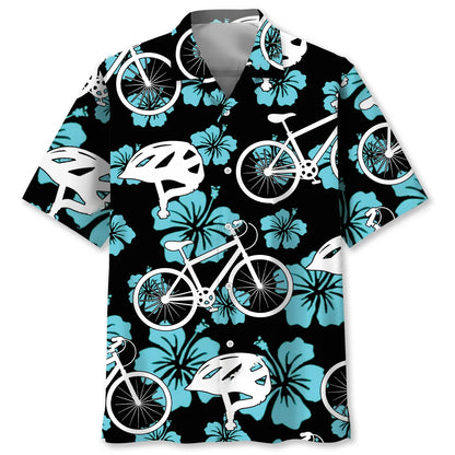 Cycling Neon Hibiscus Hawaiian Shirt