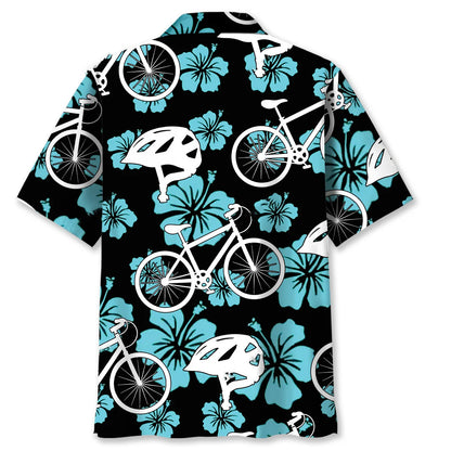 Cycling Neon Hibiscus Hawaiian Shirt
