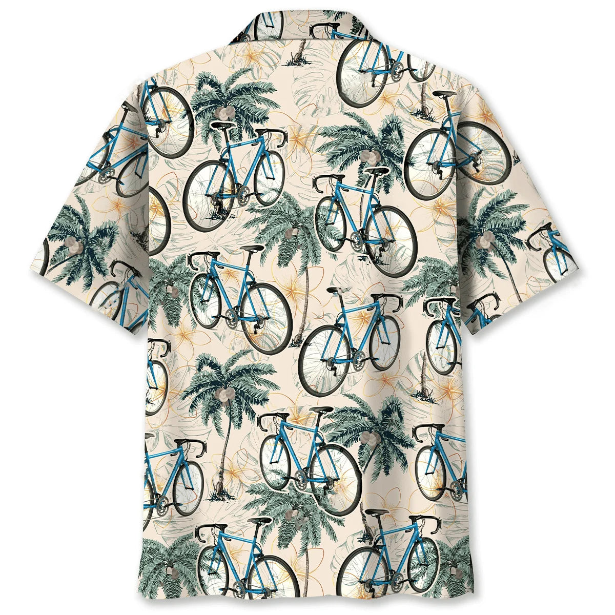 Cycling Palm Tree Beach Hawaiian Shirt