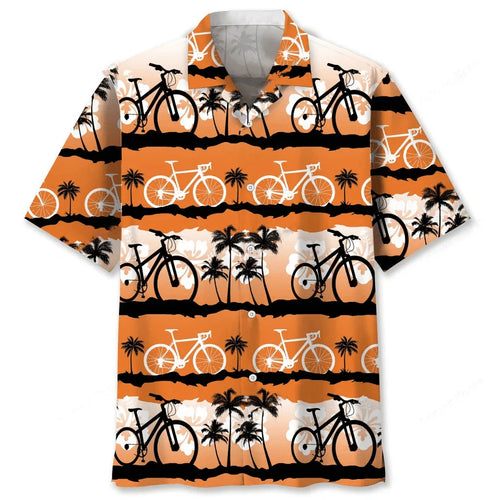 Cycling Sunset Hawaiian Shirt