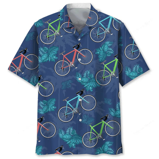 Cycling Tropical Hawaiian Shirt - S - hawaiian shirt
