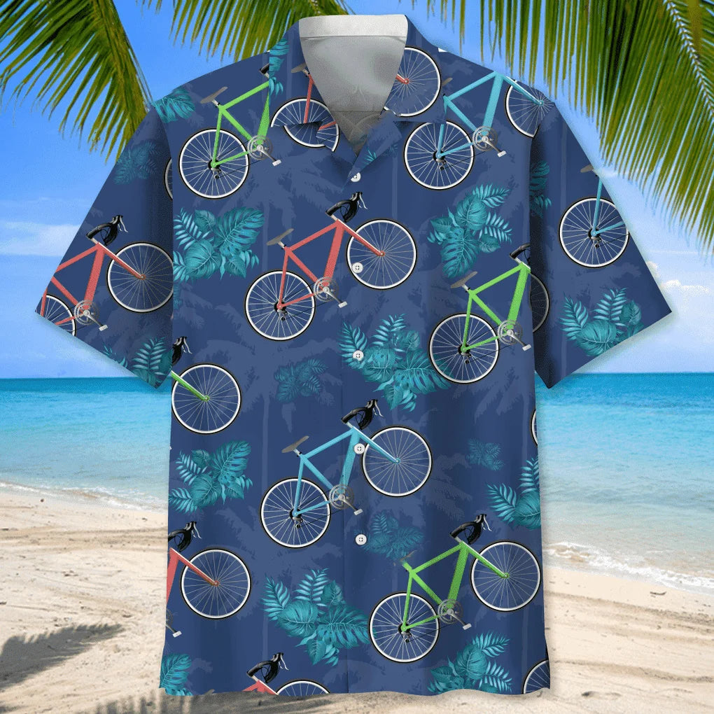 Cycling Tropical Hawaiian Shirt