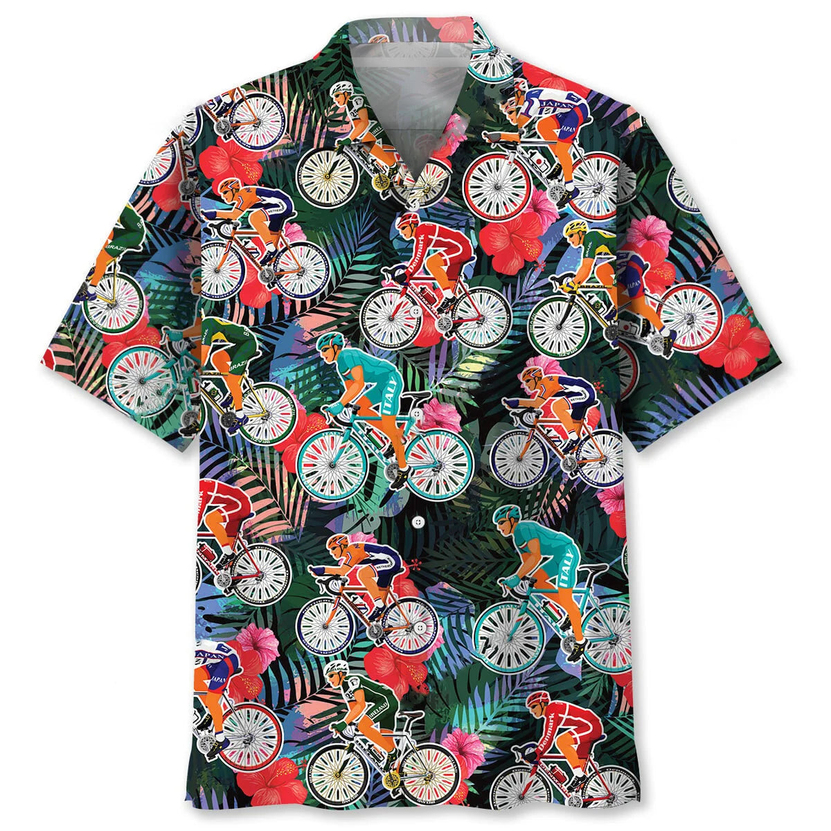 Cycling Tropical Hawaiian Shirt