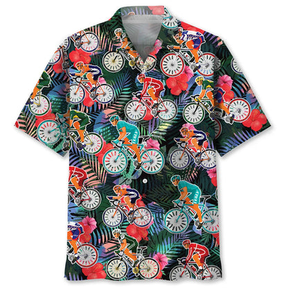 Cycling Tropical Hawaiian Shirt
