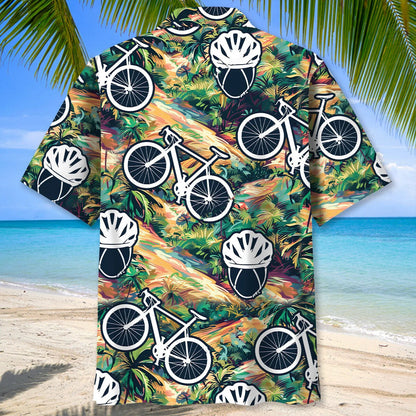Cycling Tropical Terrain Hawaiian Shirt