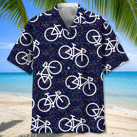 Cycling Vintage Color Hawaiian Shirt - S - hawaiian shirt