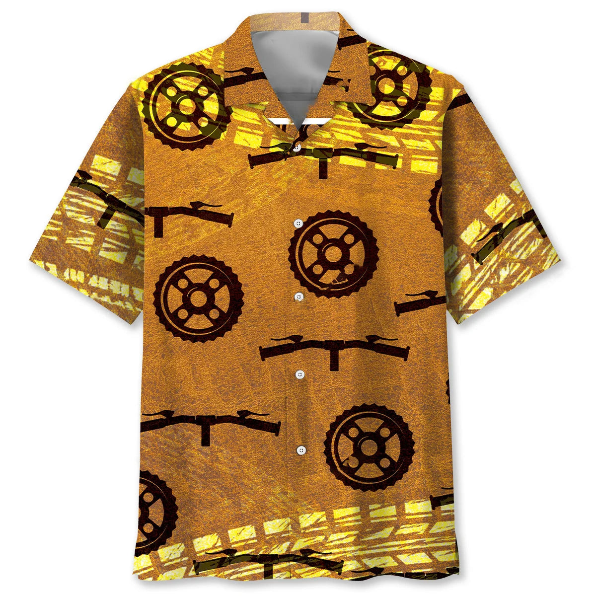Cycling Wheel Track Hawaiian Shirt