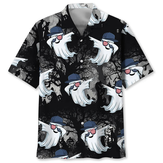 Dabbing Boo Hawaiian Shirt - S - hawaiian shirt