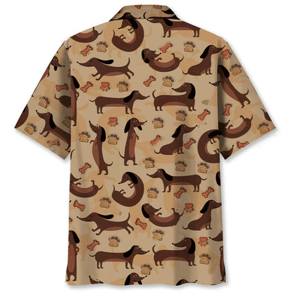 Dachshund Brown Hawaiian Shirt
