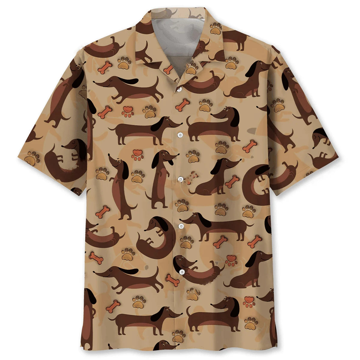 Dachshund Brown Hawaiian Shirt