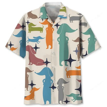 Dachshund Colorful Hawaiian Shirt