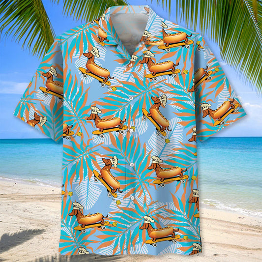 Dachshund Funny Hawaiian Shirt - S - hawaiian shirt