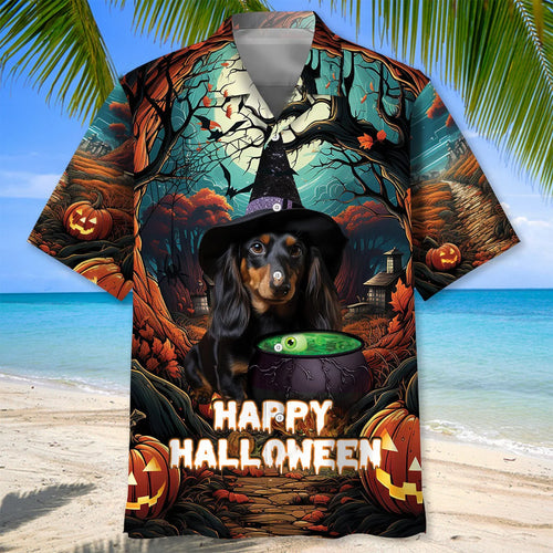 Dachshund Happy Halloween Hawaiian Shirt