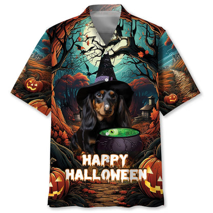 Dachshund Happy Halloween Hawaiian Shirt