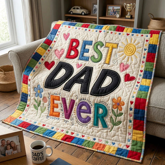 Dad's Colorful Love Quilt Blanket