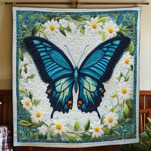 Daisy Butterfly Quilt Blanket