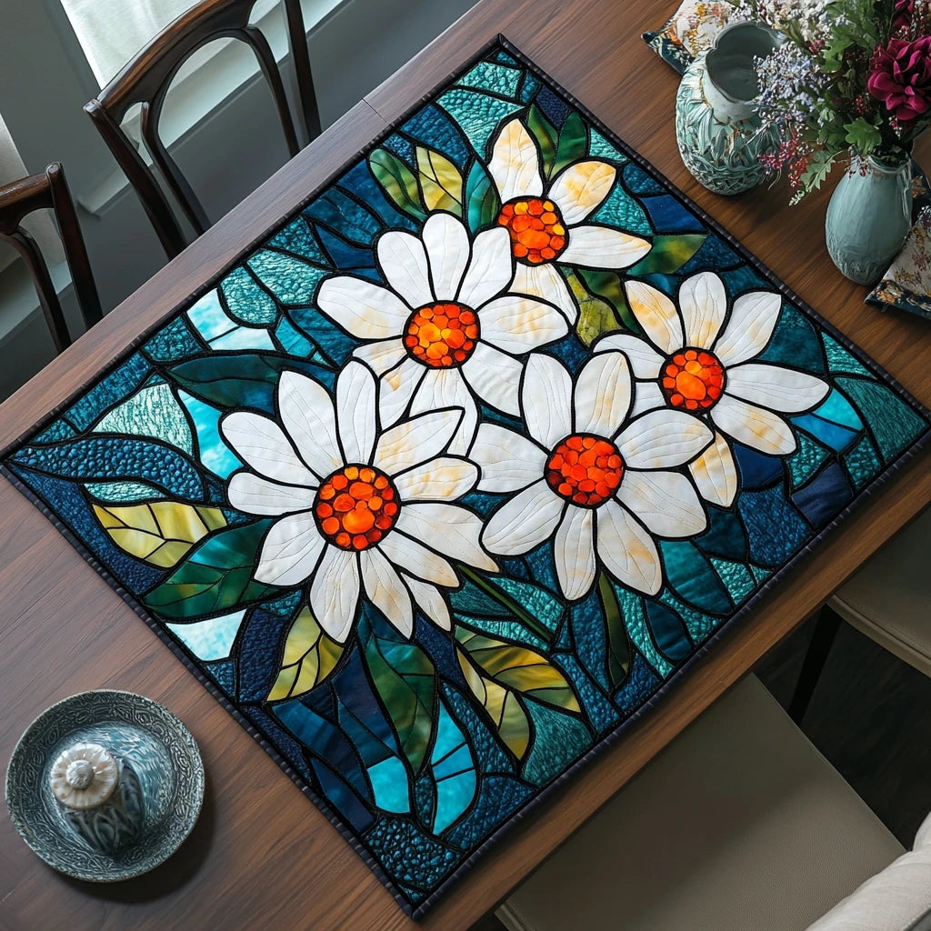 Daisy Meadow Quilted Table Topper